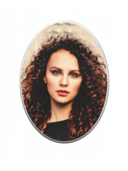 Quadro de porcelana retangular com furos