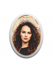 Quadro de porcelana retangular com furos