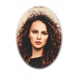 Image funéraire, ovale, avec des trous -  - Porzellanfoto Hemp