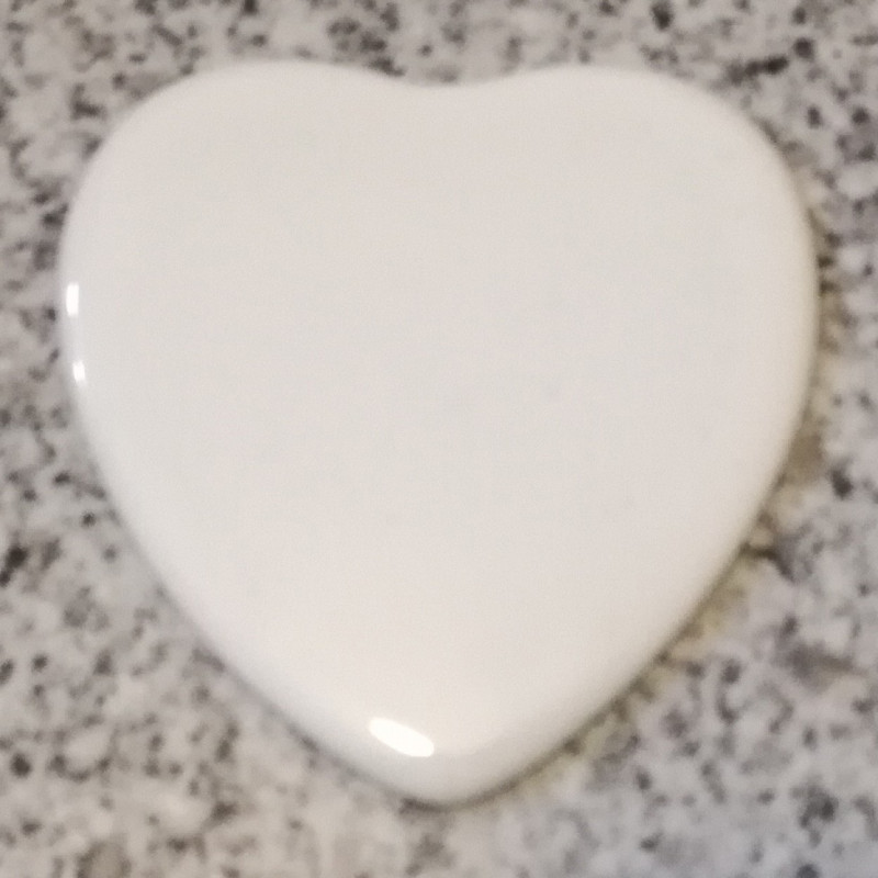 Porcelain picture, porcelain photo, ceramic photo heart-shaped